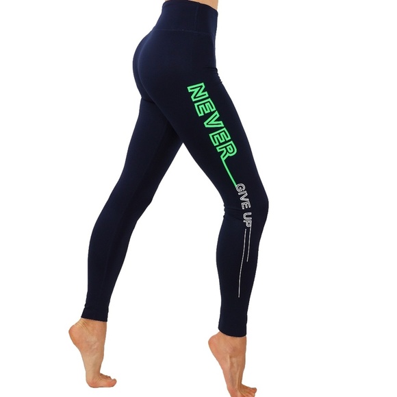 Power Flex Dry-Fit Side Word Leggings - Picture 1 of 3